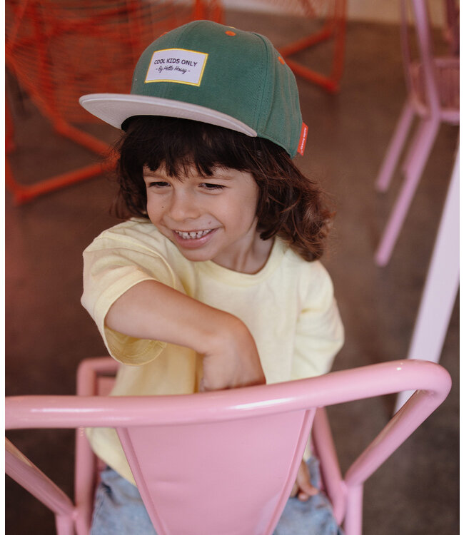 Hello Hossy Zo Vader Zo Zoon/Dochter Matching caps - Mini Captain groen