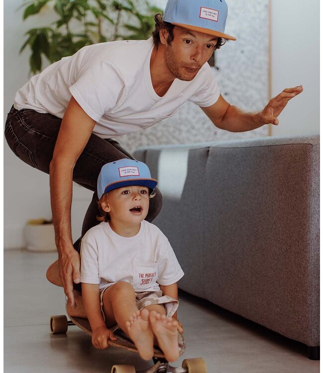 Hello Hossy Zo Vader Zo Zoon/Dochter Matching caps - Mini Jean blauw