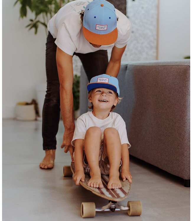 Hello Hossy Zo Vader Zo Zoon/Dochter Matching caps - Mini Jean blauw