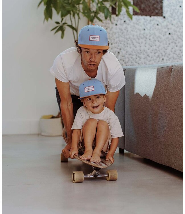 Hello Hossy Zo Vader Zo Zoon/Dochter Matching caps - Mini Jean blauw