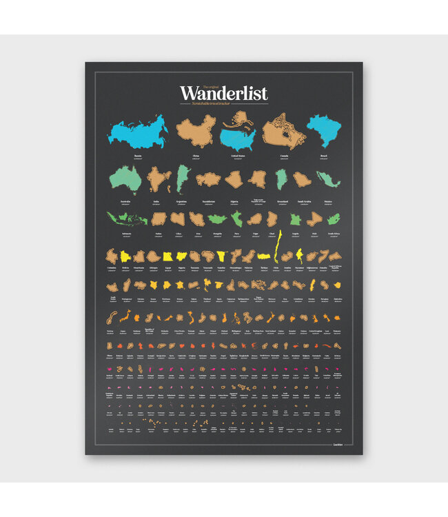 Suck UK Wanderlist Scratch map