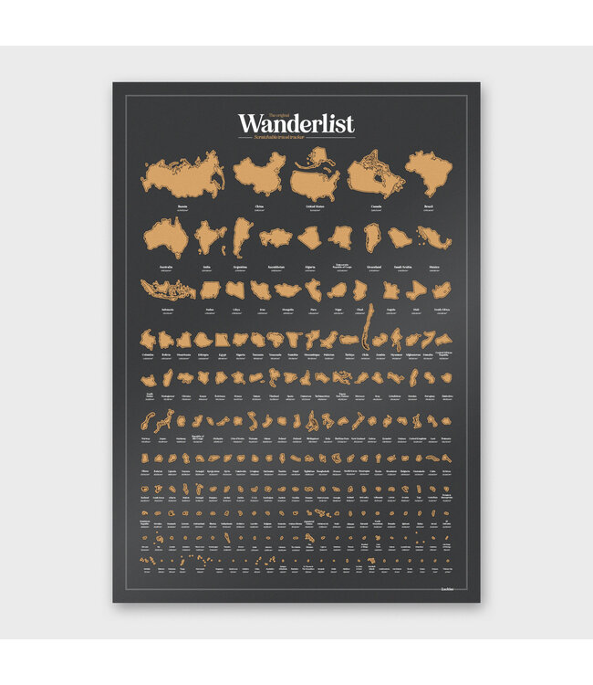 Suck UK Wanderlist Scratch map