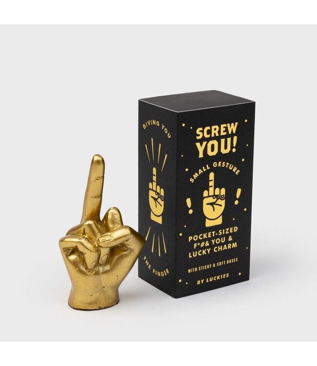 Luckies Giving you the finger - goud