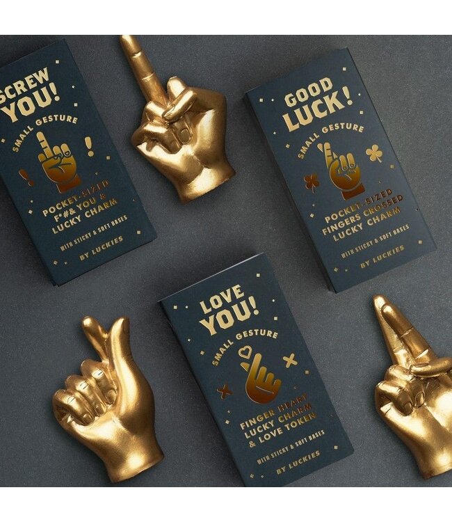 Luckies Giving you the finger - goud