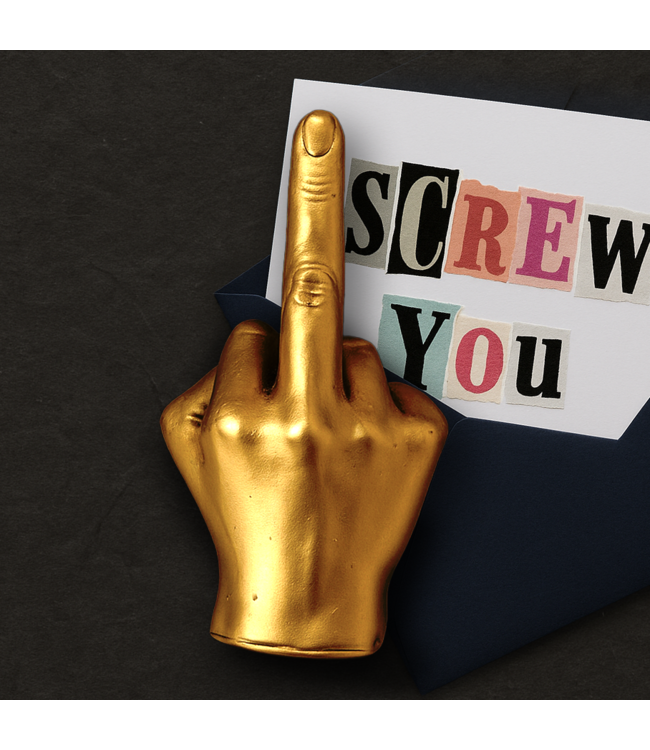 Luckies Giving you the finger - goud