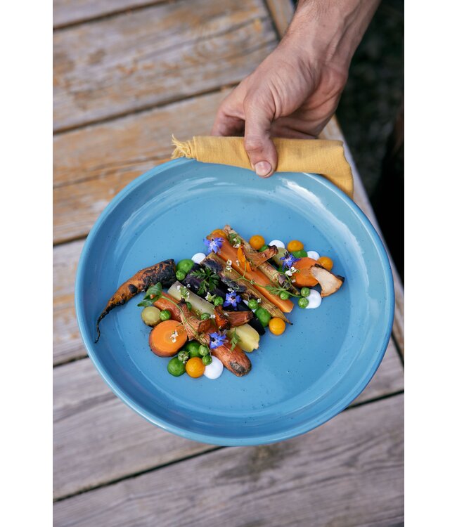 Barebones Emaille bord - Smoky Blue