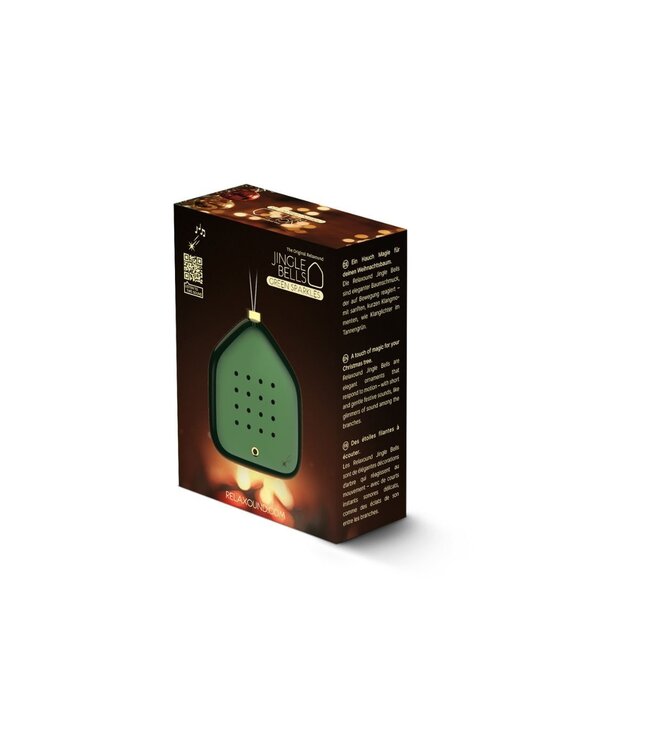 Relaxound 'Vogelhuis' Jingle Bells | Green sparkles | kersthanger