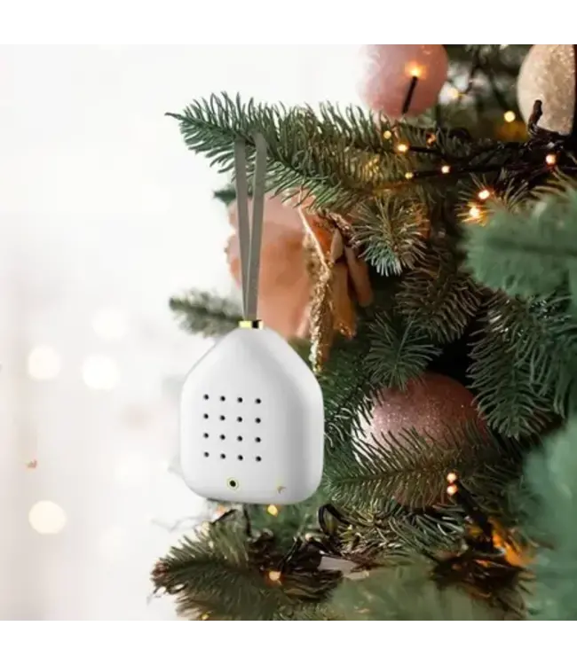 Relaxound 'Vogelhuis' Jingle Bells | White stars | kersthanger