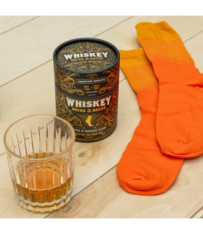 Luckies Whiskey Socks on the Rocks - sokken & glas