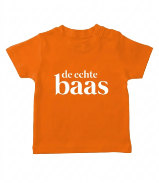 Eenmannenkado Oranje kindershirt | De Echte Baas