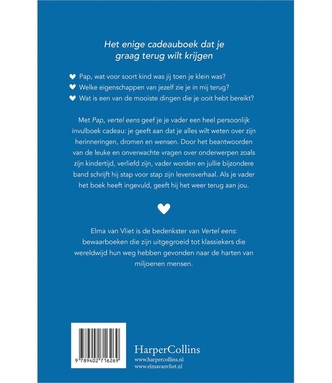 Harper Collins Pap, vertel eens... | Elma van Vliet