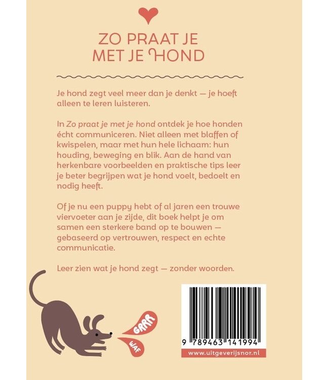 Uitgeverij Snor Zo praat je met je hond