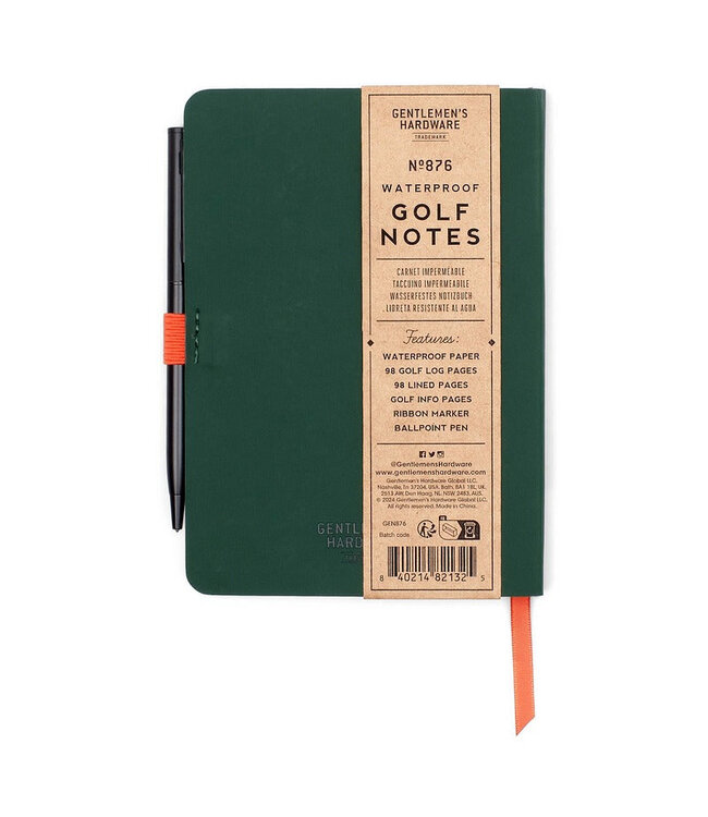 Gentlemen's Hardware Golf Notitieboek | waterproof