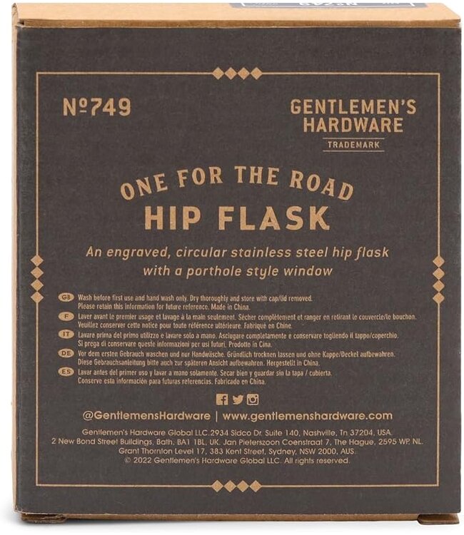 Gentlemen's Hardware Heupfles One for the road