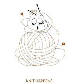 POSTKAART KNIT HAPPENS
