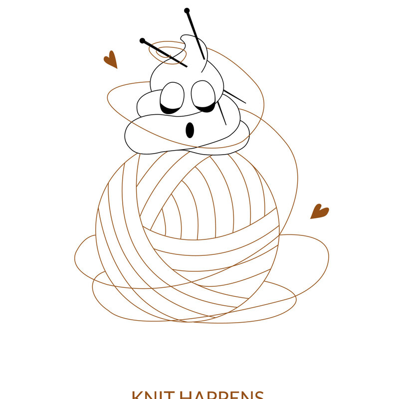 POSTKAART KNIT HAPPENS