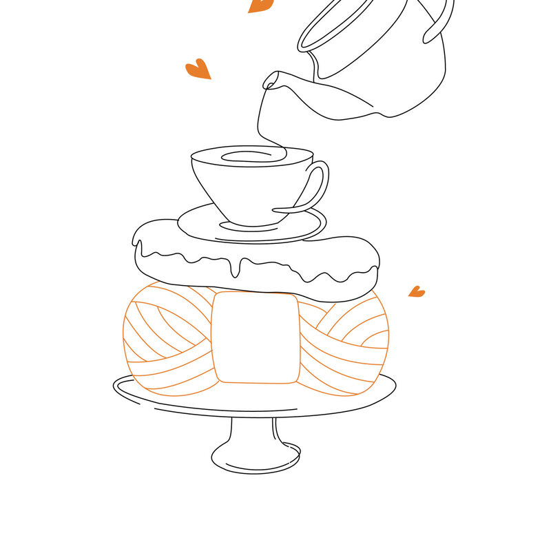 POSTKAART LET'S KNIT