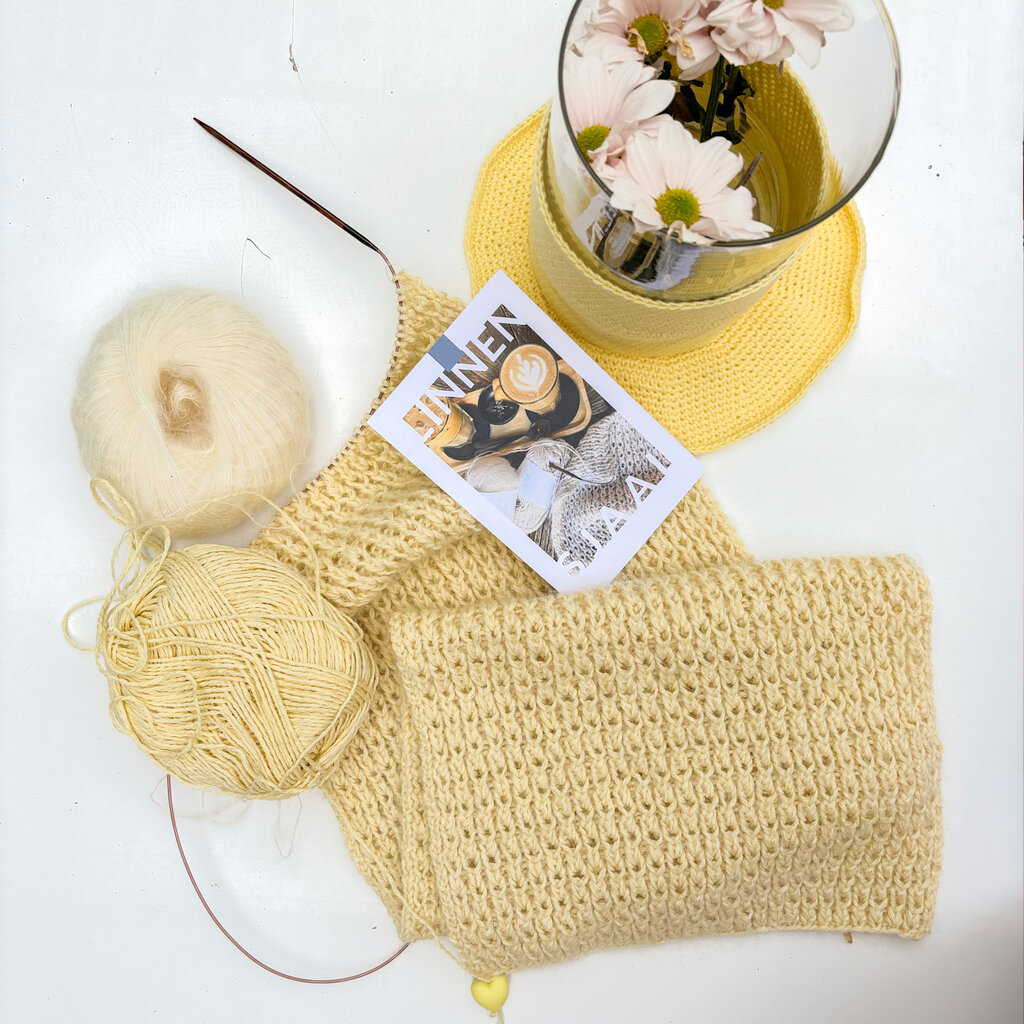 PAKKET LINNEN / MOHAIR SJAAL