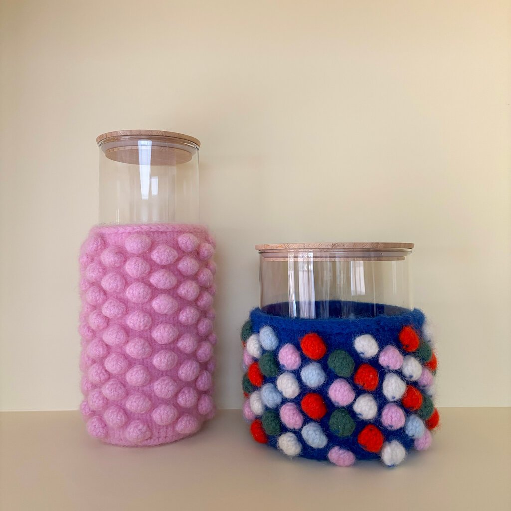 PAKKET IKEA VOORRAADPOT MET NOPPEN, 6 KLEUREN