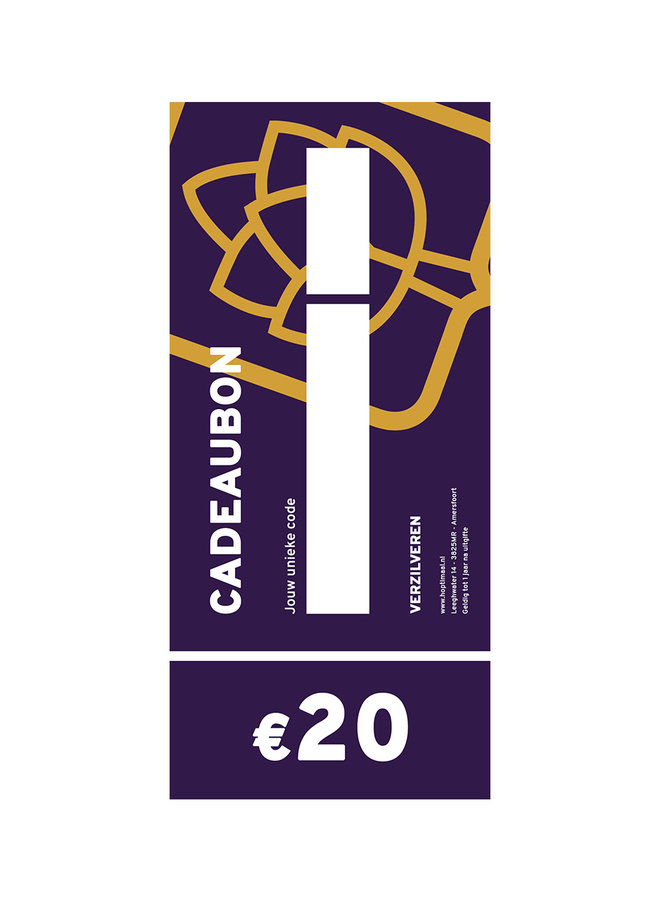 Cadeaubon €20 - Hoptimaal