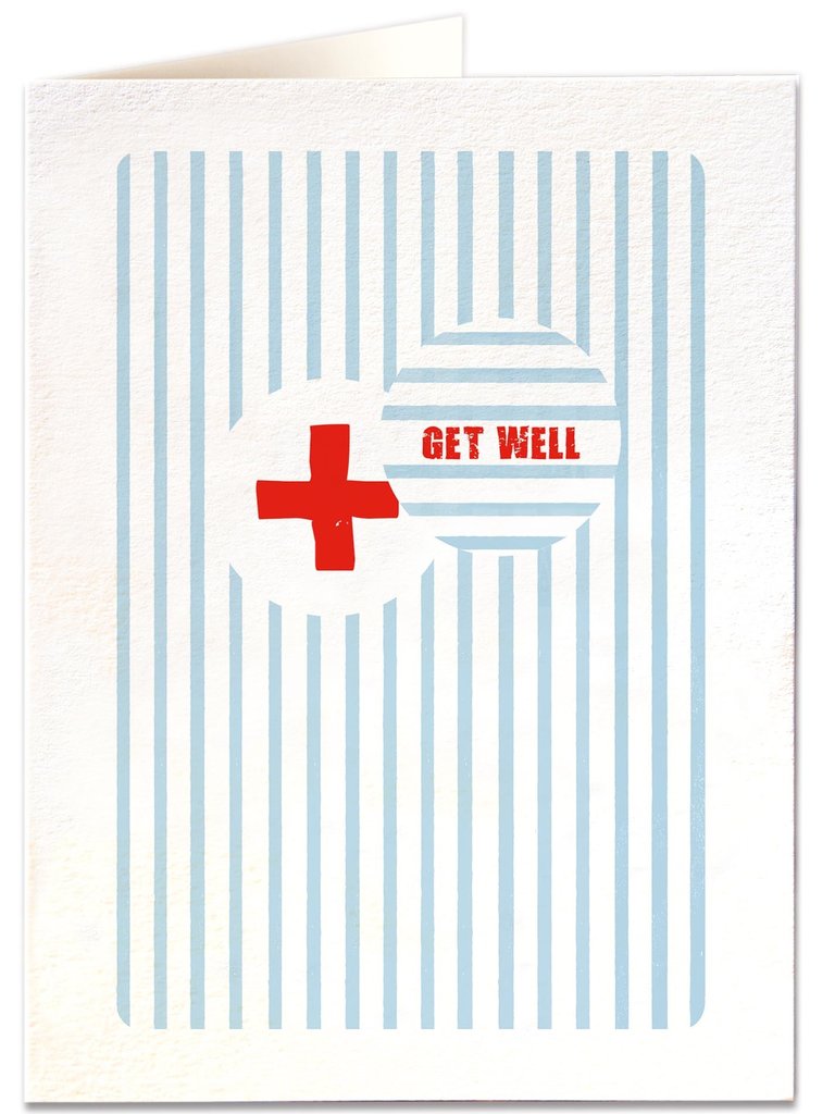 Get Well Stripes Greeting Card