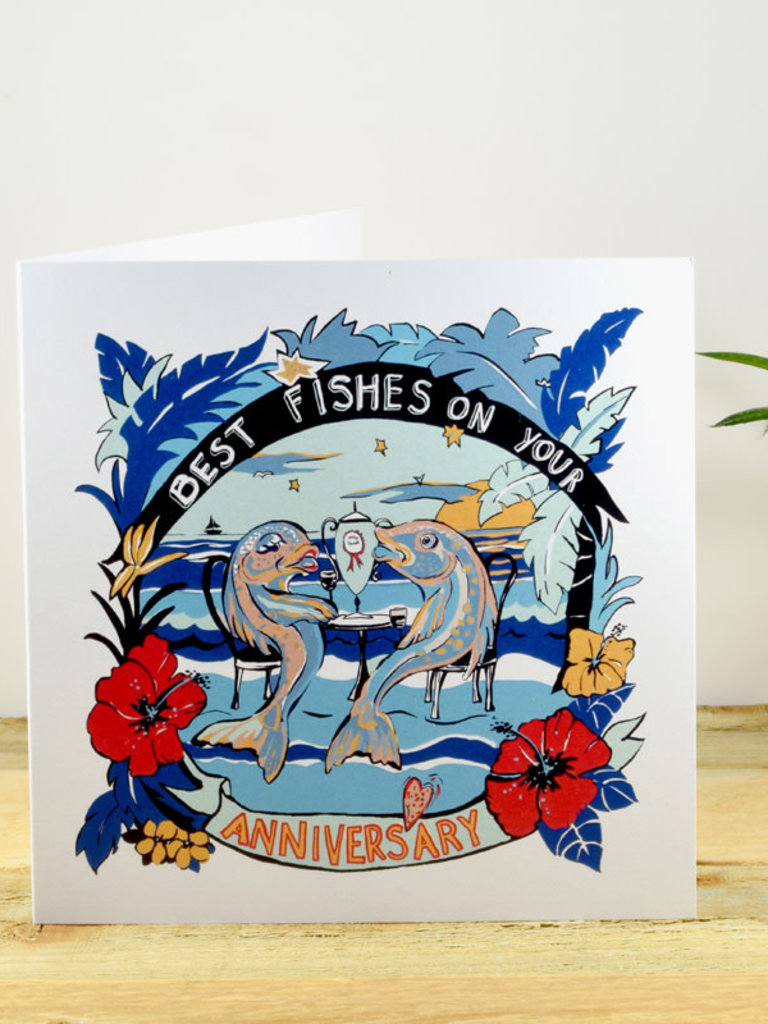 Anniversary Fishes Greeting Card