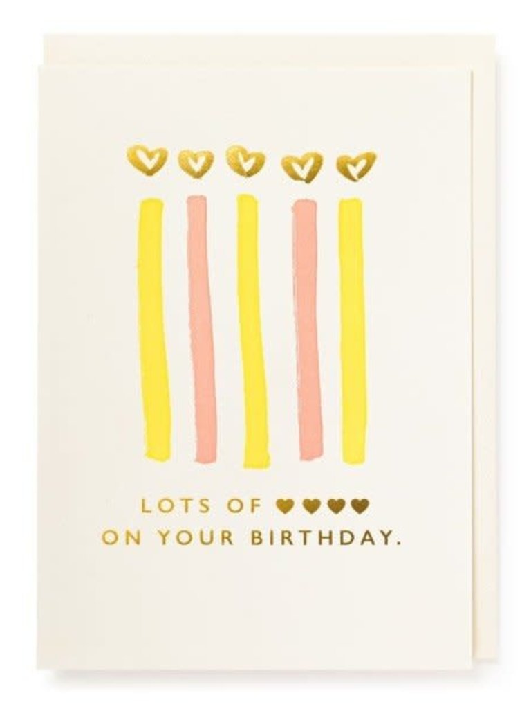 Lots of Love on Your Birthday Greeting Card