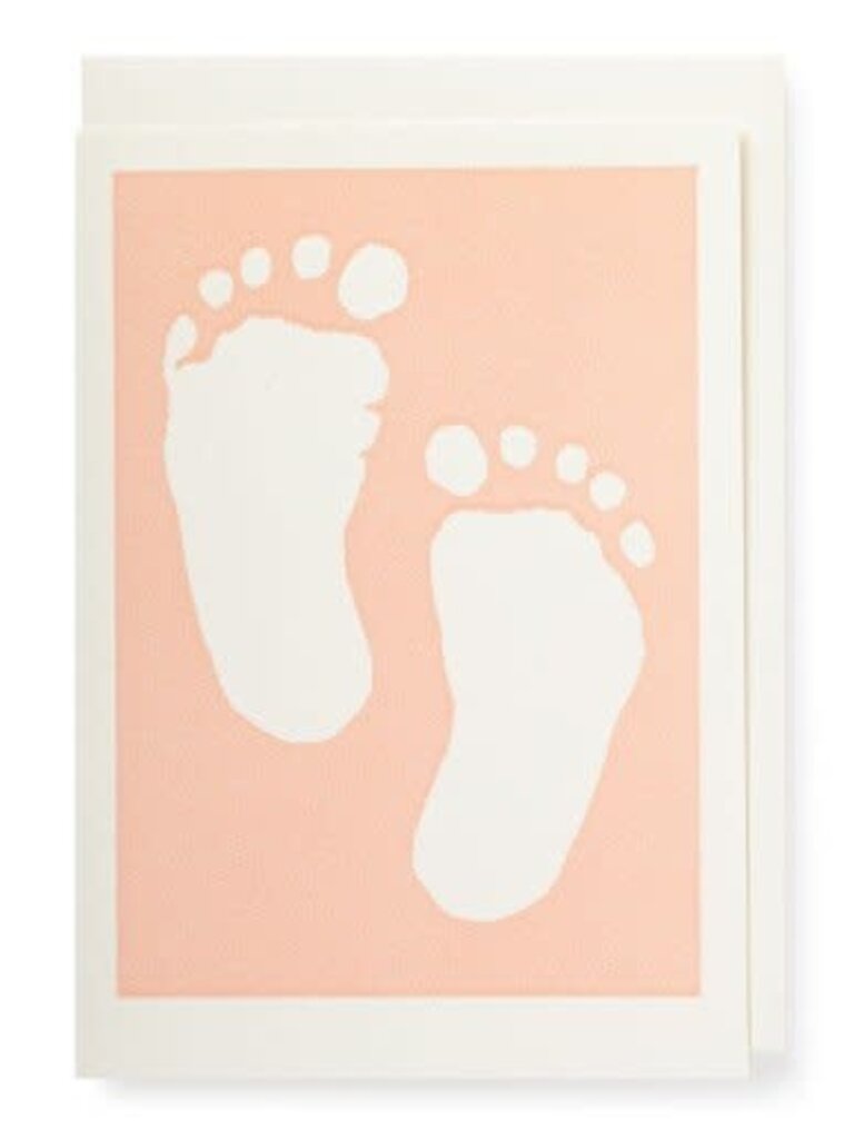 Baby Feet Pink Greeting Card