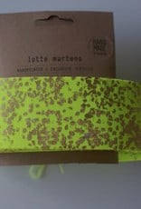 Lotte Martens Hand bedrukte elastiek fluo geel