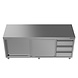 Sibero Werktafel Met Schuifdeuren - 3 Laden Rechts - RVS - 1800x700x850(h)mm - Werkkast Roestvrijstaal Sibero Werktafel Met Schuifdeuren - 3 Laden Rechts - RVS - 1800x700x850(h)mm - Werkkast Roestvrijstaal