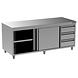 Sibero Werktafel Met Schuifdeuren - 3 Laden Rechts - RVS - 1800x700x850(h)mm - Werkkast Roestvrijstaal Sibero Werktafel Met Schuifdeuren - 3 Laden Rechts - RVS - 1800x700x850(h)mm - Werkkast Roestvrijstaal