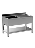 Sibero RVS | Spoelbak | 1 Spoelbak | Links | Demontabel | 1400x700x850(h)mm | Spoeltafel Met 1 Spoelbak | 140cm breed