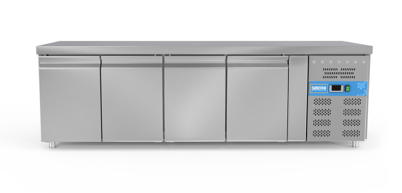 SIBERO Horeca Koelwerkbank | 4 Deurs | RVS | 616 Liter | Sibero | 2230x700x860(h)mm SIBERO Horeca Koelwerkbank | 4 Deurs | RVS | 616 Liter | Sibero | 2230x700x860(h)mm