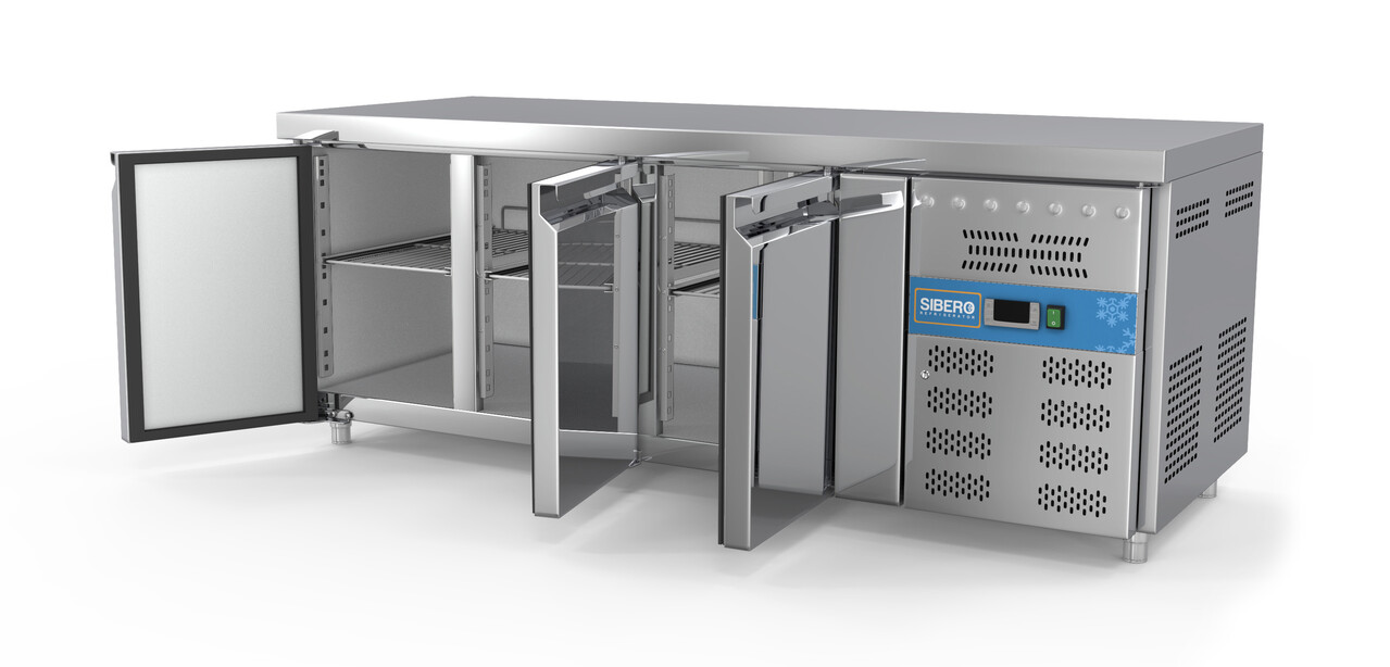 SIBERO Horeca Koelwerkbank | 3 Deurs | RVS | 465 Liter | Sibero | 1795x700x860(h)mm SIBERO Horeca Koelwerkbank | 3 Deurs | RVS | 465 Liter | Sibero | 1795x700x860(h)mm