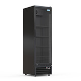 SIBERO 1-Deurs Horeca Koelkast 360L – Zwart/Zwart – Glasdeur