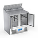 Sibero SALE! RVS Saladette - 2 Deur - Met RVS Top - 302 Liter - GN 5X1/6 - 900X700X1010(h)mm Sibero SALE! RVS Saladette - 2 Deur - Met RVS Top - 302 Liter - GN 5X1/6 - 900X700X1010(h)mm