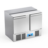 SIBERO RVS Saladette - 2 Deur - Met RVS Top - 302 Liter - XL Model  - GN 3X1/1 - 1045X700X860(h)mm SIBERO RVS Saladette - 2 Deur - Met RVS Top - 302 Liter - XL Model  - GN 3X1/1 - 1045X700X860(h)mm