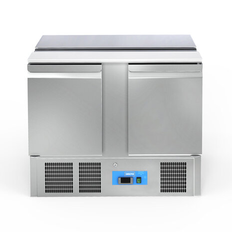 SIBERO RVS Saladette - 2 Deur - Met RVS Top - 302 Liter - XL Model - GN 3X1/1 - 1045X700X860(h)mm