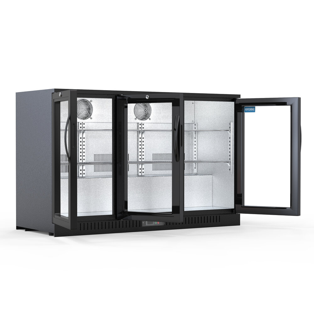 SIBERO 320L Bar Koelkast – Stijlvolle Horeca Koeling met 3 Glazen Klapdeuren – Energiezuinige en Ruime Drankkoeling SIBERO 320L Bar Koelkast – Stijlvolle Horeca Koeling met 3 Glazen Klapdeuren – Energiezuinige en Ruime Drankkoeling