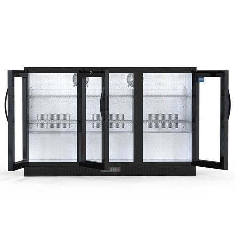 SIBERO 320L Bar Koelkast – Stijlvolle Horeca Koeling met 3 Glazen Klapdeuren – Energiezuinige en Ruime Drankkoeling SIBERO 320L Bar Koelkast – Stijlvolle Horeca Koeling met 3 Glazen Klapdeuren – Energiezuinige en Ruime Drankkoeling