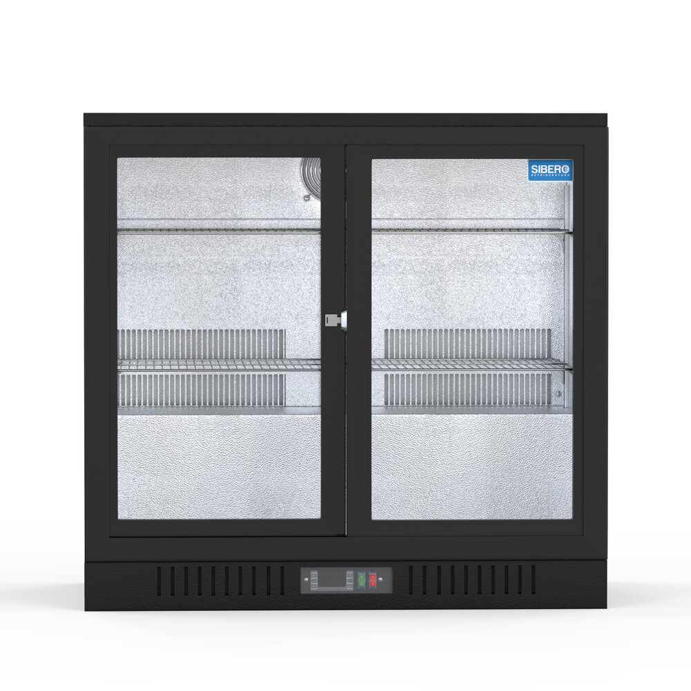 SIBERO 220L Bar Koelkast – Compacte Horeca Koeling met 2 Glazen Schuifdeuren – Energiezuinige Drankkoelkast – Zwart Design SIBERO 220L Bar Koelkast – Compacte Horeca Koeling met 2 Glazen Schuifdeuren – Energiezuinige Drankkoelkast – Zwart Design