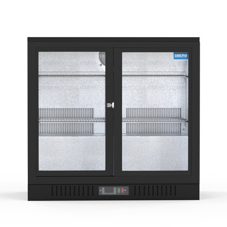 SIBERO 220L Bar Koelkast – Compacte Horeca Koeling met 2 Glazen Schuifdeuren – Energiezuinige Drankkoelkast – Zwart Design SIBERO 220L Bar Koelkast – Compacte Horeca Koeling met 2 Glazen Schuifdeuren – Energiezuinige Drankkoelkast – Zwart Design