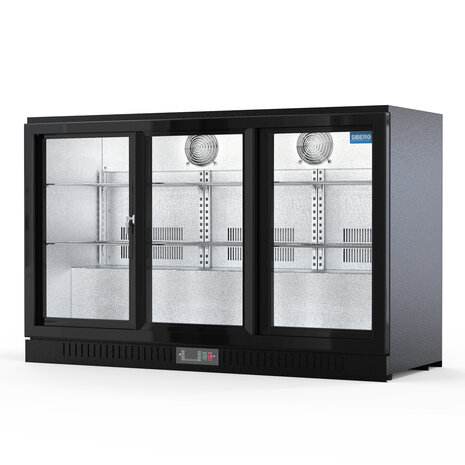 SIBERO 330L Bar Koelkast – Grote Horeca Drankkoeling met 3 Glazen Schuifdeuren – Energiezuinige Professionele Koelkast SIBERO 330L Bar Koelkast – Grote Horeca Drankkoeling met 3 Glazen Schuifdeuren – Energiezuinige Professionele Koelkast