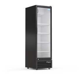 SIBERO Horeca Koelkast 360L – 1 Deurs – Glasdeur – Zwart