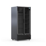 SIBERO 2-Deurs Horeca Koelkast 800L – Zwart/Zwart – Glasdeuren