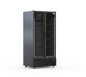 SIBERO 2-Deurs Horeca Koelkast 800L – Zwart/Zwart – Glasdeuren SIBERO 2-Deurs Horeca Koelkast 800L – Zwart/Zwart – Glasdeuren