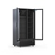 SIBERO Horeca Display Koelkast 750L – 2 Deurs – Geventileerde Koeling – Glasdeuren – Zwart (Binnen & Buiten) – 1120×590×1995 mm