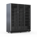 SIBERO Horeca Koelkast 1280L – 3 Deurs – Glasdeuren – Zwart