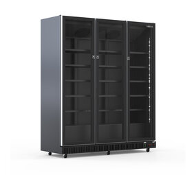 SIBERO Horeca Koelkast 1280L – 3 Deurs – Glasdeuren – Zwart