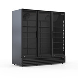 SIBERO Horeca Koelkast 1500L – 3 Deurs – Glasdeuren – Zwart